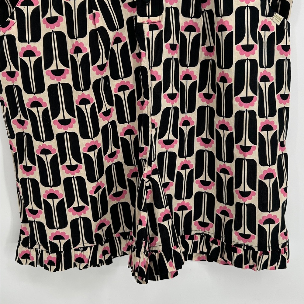 Orla Kiely Regatta Cotton Floral Romper Sleeveless Button Front XL - Picture 6 of 10